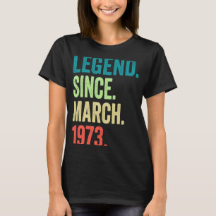 50 Jahre Vintager März 1973 50. Geburtstag T-Shirt