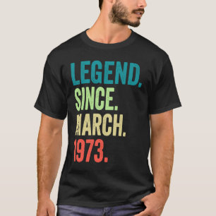 50 Jahre Vintager März 1973 50. Geburtstag T-Shirt