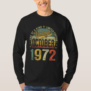 50 Jahre Vintager Oktober 1972 50. Tag T-Shirt
