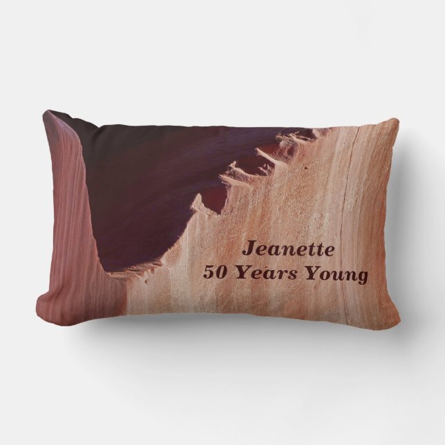 50 Jahre Young Canyon Abstrakt Custom Throw Lendenkissen (Vorderseite)