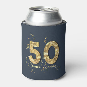 50 Jahre zusammen goldene Jahrestags-cooler Dosenkühler