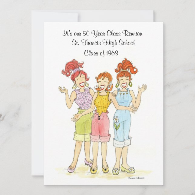 50-Jahres-Klasse-Re-Gewerkschaft Einladung (Vorderseite)