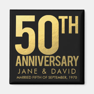 50. JAHRESGOLD PERSONALISIERT MAGNET