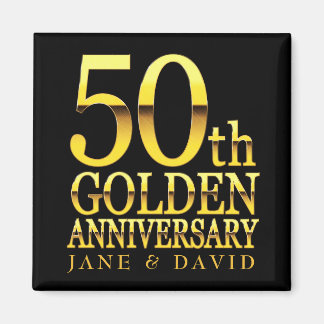 50. JAHRESGOLD PERSONALISIERT MAGNET