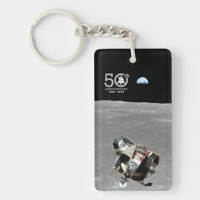 50. Jahrestag, Auftrag-Mond-Landung Apollo 11: Schlüsselanhänger (Vorderseite)