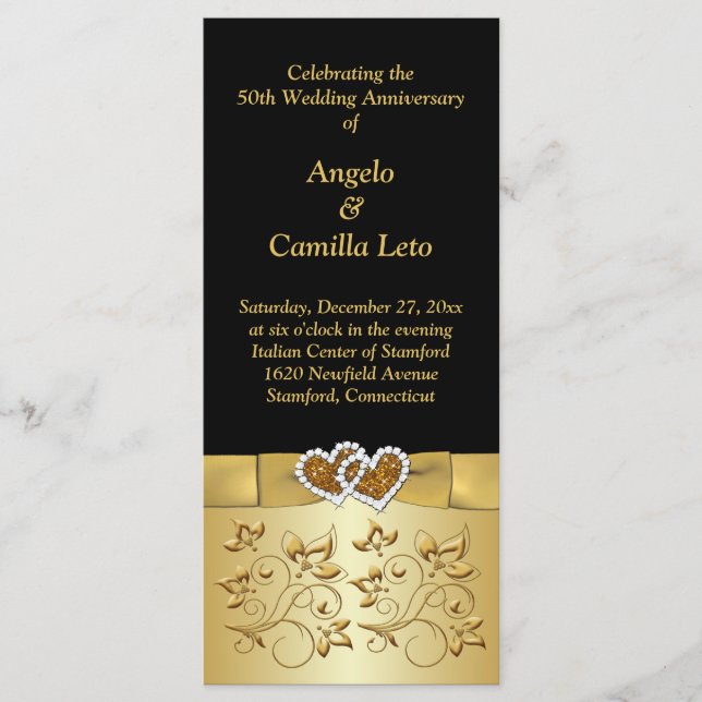 50. Jahrestag der Hochzeit - Erneuerungsprogramm Programm (Vorderseite)