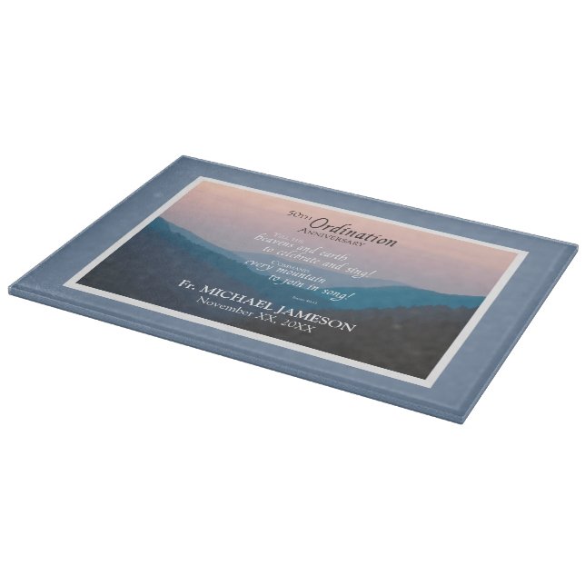 50. Jahrestag der Ordination Glückwunsch Schneidebrett (Ecke)