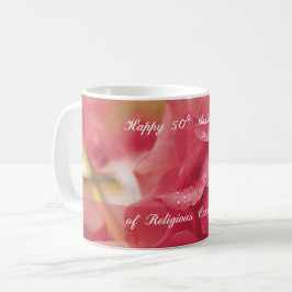 50. Jahrestag der religiösen Rose Kaffeetasse