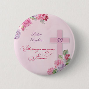50. Jahrestag des religiösen Lebens Katholische N Button