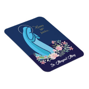 50. Jahrestag des religiösen Lebens Nun Pink Blume Magnet