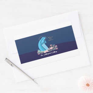 50. Jahrestag des religiösen Lebens Nun Pink Blume Rechteckiger Aufkleber