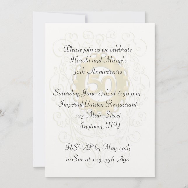 50. Jahrestag Einladung (Vorderseite)