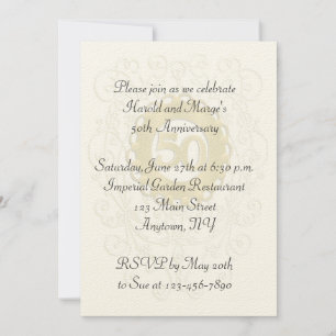 50. Jahrestag Einladung
