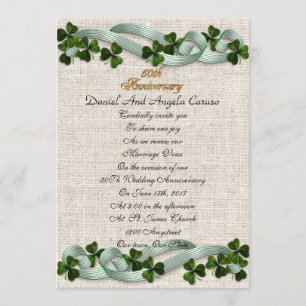 50. Jahrestag Einladung Irish Thema