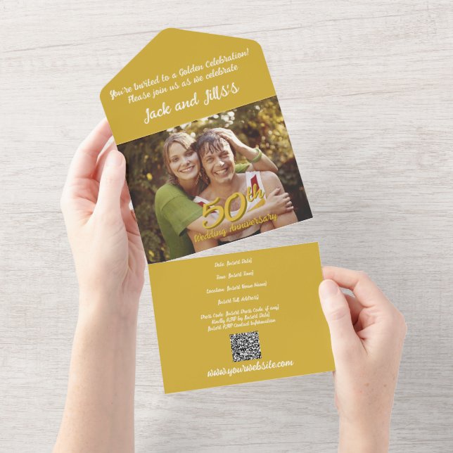 50. Jahrestag - Einladung zur Hochzeit (Abreißen)