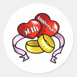 50. Jahrestag Runder Aufkleber
