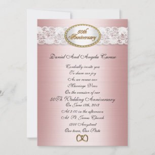 50. Jahrestags-Einladung traditionell Einladung