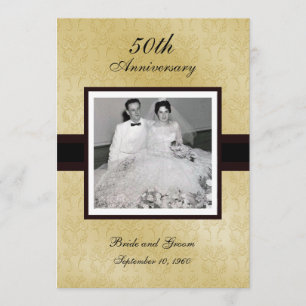 50. Jahrestags-Foto-Einladungen Einladung