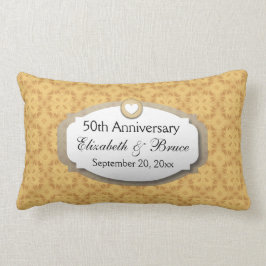 50. Jahrestags-Hochzeitstag-Gold Z05 Lendenkissen