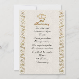 50. Jahrestags-Party für Eltern Einladung