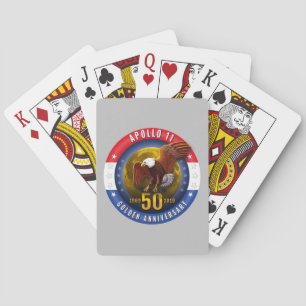 50. Jahrestags-patriotischer Mond Eagle Apollo 11 Spielkarten