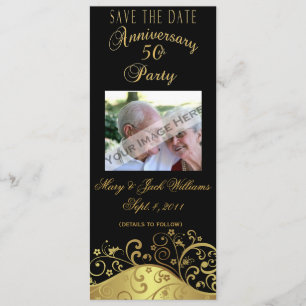 50. Jahrestags-Save the Date Karte/Einladung Save The Date