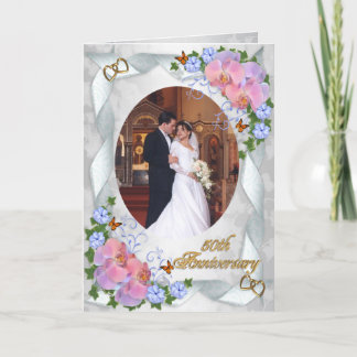 50. Jahrestagseinladung für Foto der Eltern w Einladung