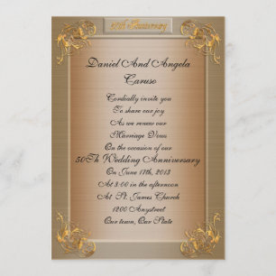 50. Jahrestagsversprechen-Erneuerung Einladung