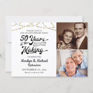 50. JAHRESZEIT 50 JAHRE IM MAKING Black Gold Einladung