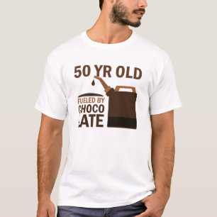 50 Jährige getankt durch Schokolade T-Shirt