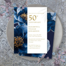 50-jährige Jubiläumsfeier in Blau und Gold