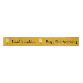 50-jähriges Custom Gold Balloons Band Satinband