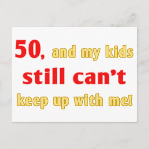 50-jähriges Gag-Geschenk Postkarte