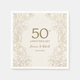 50-jähriges Gold Serviette