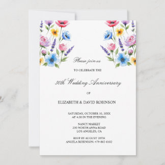 50-jähriges Jubiläum der Wasserfarbe Einladung