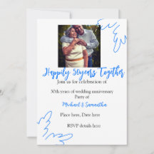 50-jähriges Jubiläum mit Namen für blaues Foto