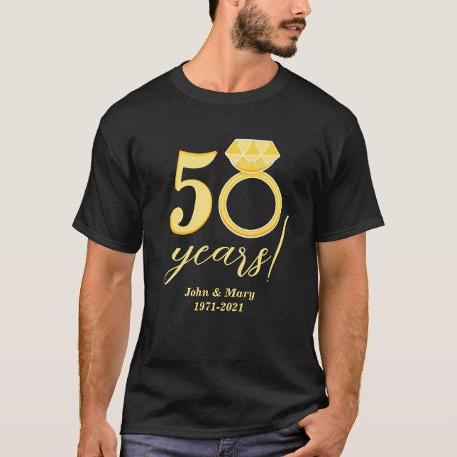50. Jubiläum 50 Jahre Goldene Hochzeit T-Shirt (Vorderseite)