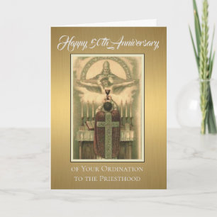 50. Jubiläum der Priesterweihe am Altar Karte
