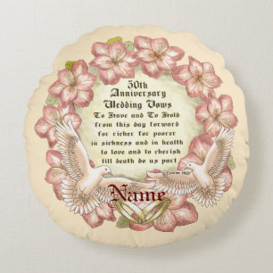 50. Jubiläum Doves Rundkissen Rundes Kissen