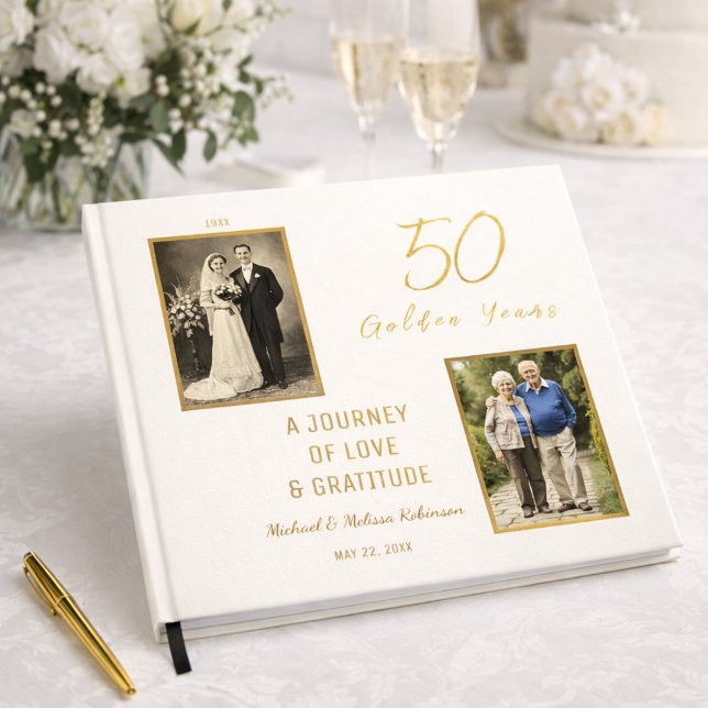 50. Jubiläum Gästebuch - Ivory & Gold (A beautiful keepsake celebrating 50 years of love, memories, and a lifetime together)