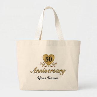 50. Jubiläum - Gold Jumbo Stoffbeutel