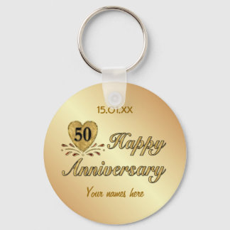 50. Jubiläum - Gold Schlüsselanhänger