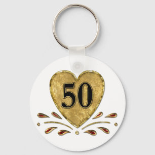 50. Jubiläum - Gold Schlüsselanhänger