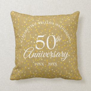 50. Jubiläum Golden Hearts Kissen