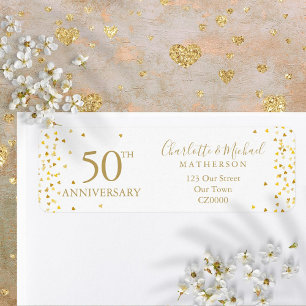 50. Jubiläum Goldene Unterschrift Rücksendeadresse