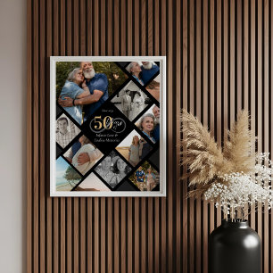 50. Jubiläum Infinity Love Foto-Collage-Geschenk Poster