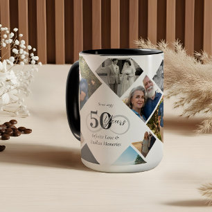 50. Jubiläum Infinity Love Foto-Collage-Geschenk Tasse