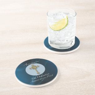 50. Jubiläum-Klassifikations-Jahrestag des Sandstein Untersetzer