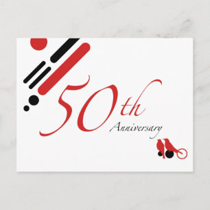 50. Jubiläum (Mod-Vögel) Postkarte