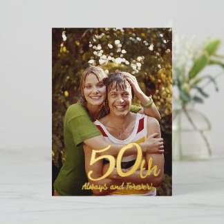 50. Jubiläum Modern Folieneinladung